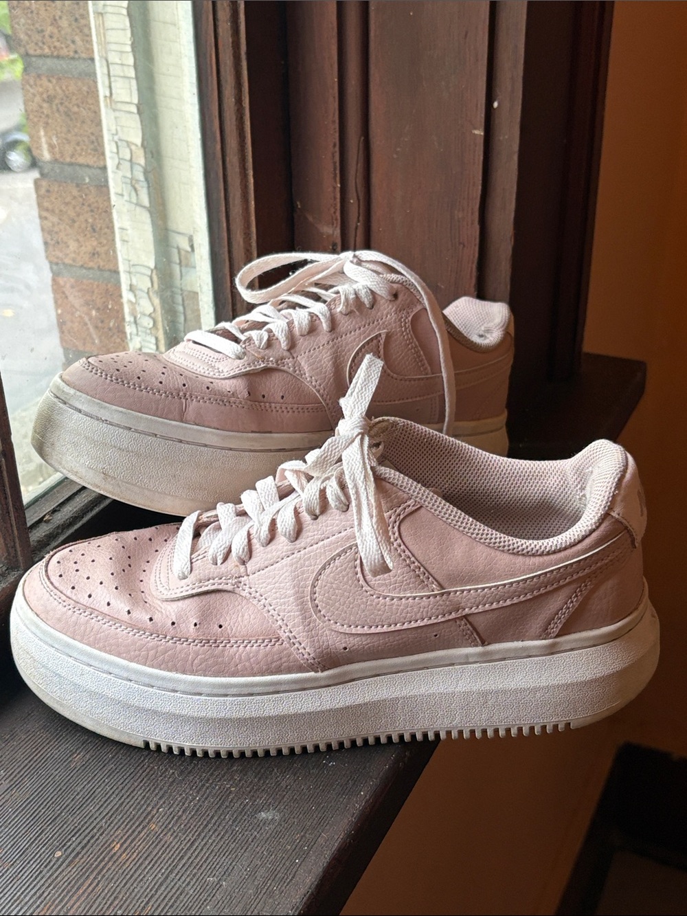 Nike Court Vision Alta Women’s Platform Sneakers - Blush Pink Size 9.5